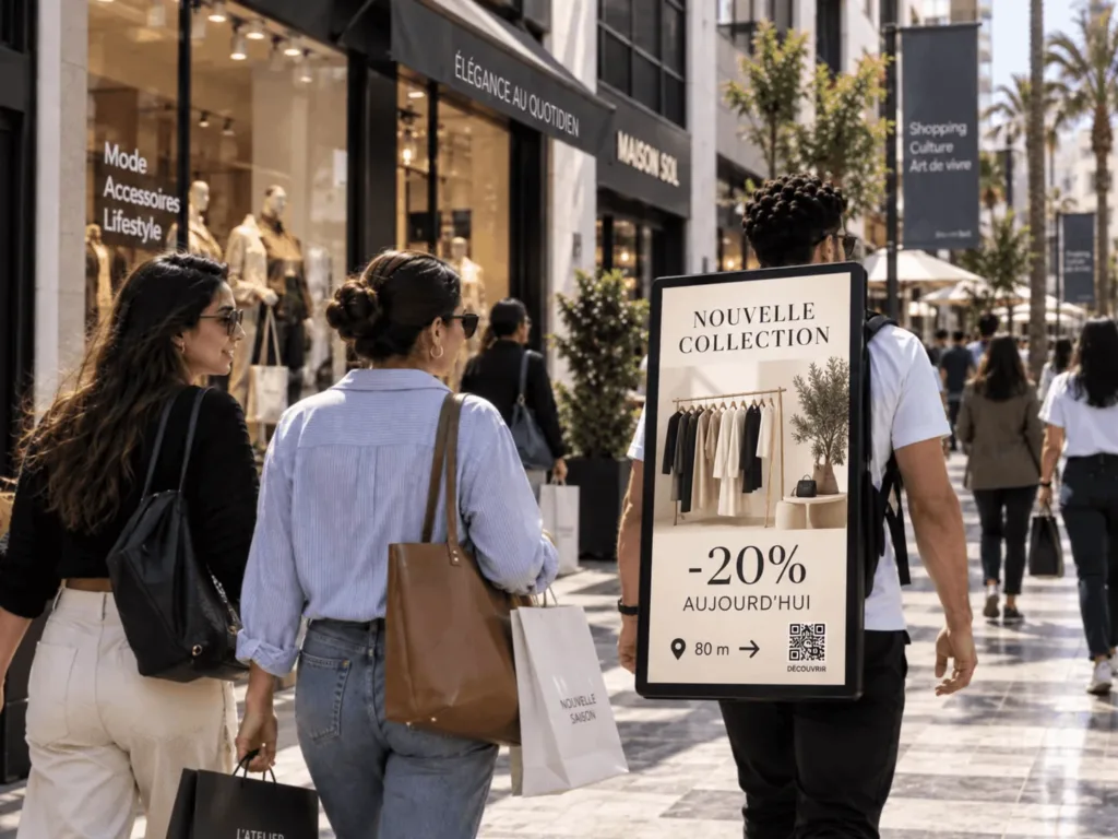 Publicité mobile MoovCom pour le commerce et le retail